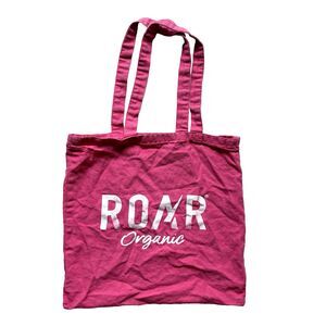 Roar Organic Promotional Vendor Pink Tote NWOT